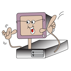 computer cartoon