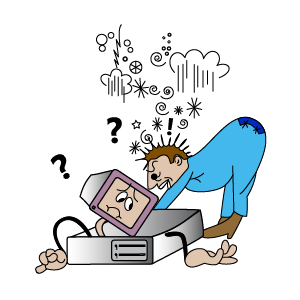 computer cartoon